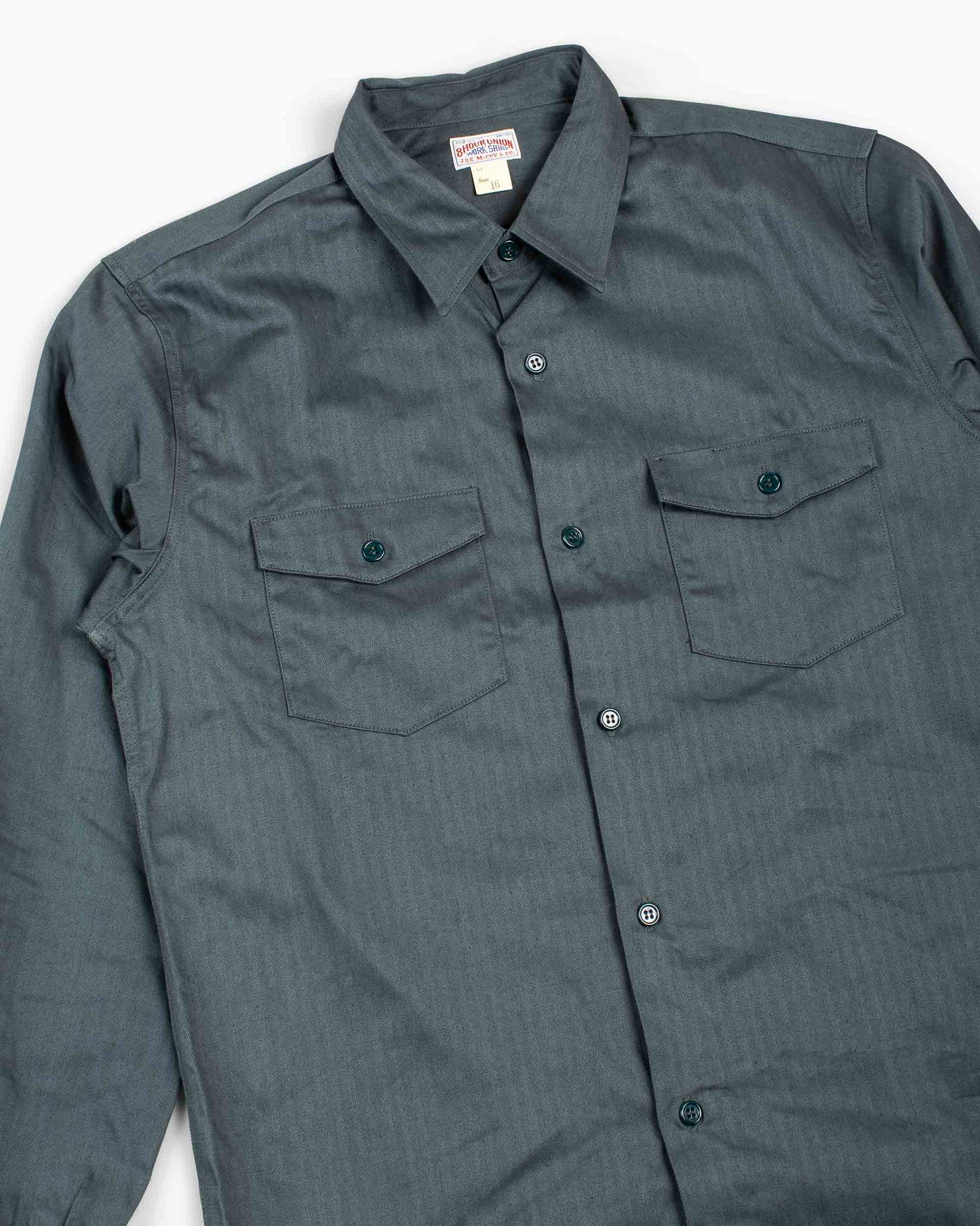 The Real McCoy's MS20010 8HU HBT Workshirt L/S Forest