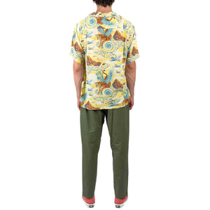 The Real McCoy's MS21001 Rayon Hawaiian Shirt / Flying Tigers Yellow BAck