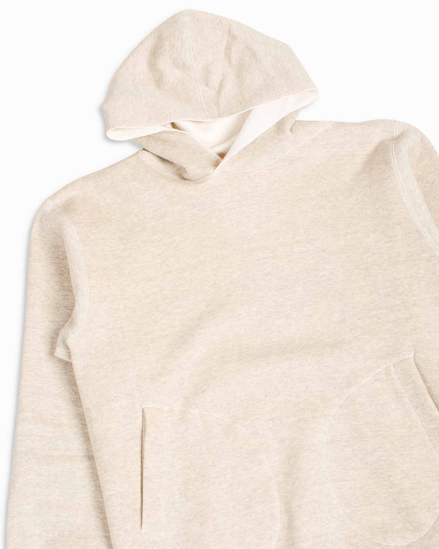 The Real McCoy’s MC22112 Boxing Glove Pocket Hooded Sweatshirt Oatmeal Detail