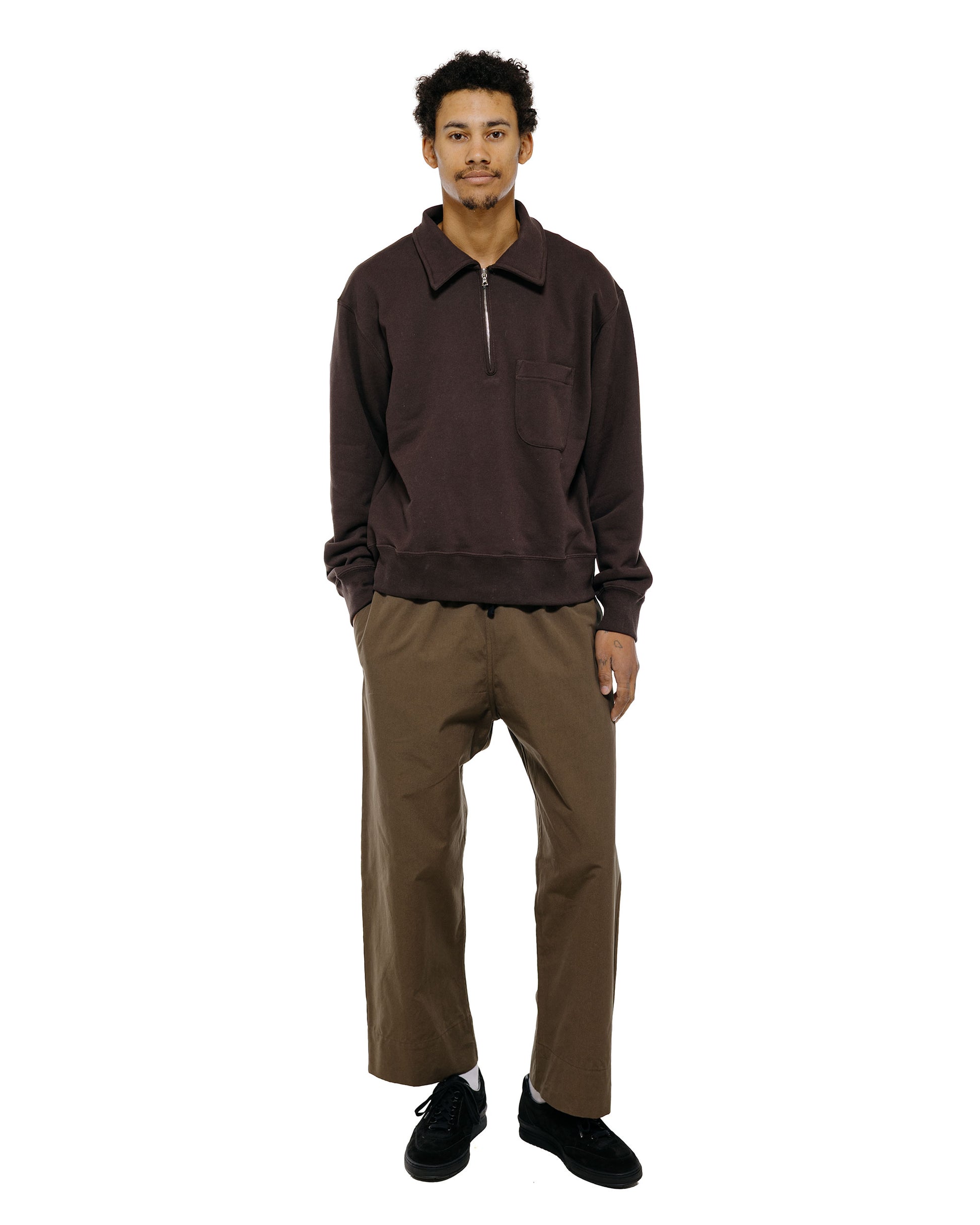 Body of Work Myrtle Quarter-Zip Sweatshirt Sueded French Terry Loam