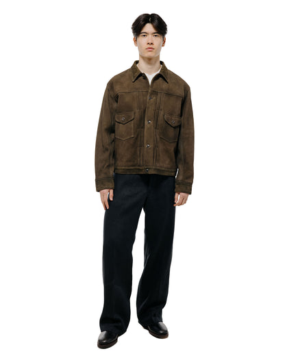 Old Joe Patina Deer Skin Jean Jacket Suede Oak Suede