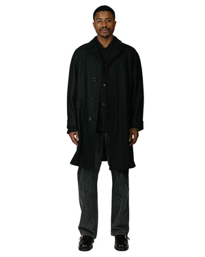 Cohérence Corb Melton Jersey Over Coat Black Model Full