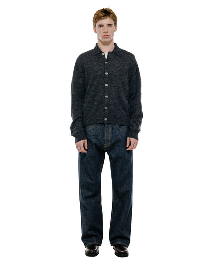 Our Legacy Evening Polo Charcoal Melange Fuzzy Alpaca