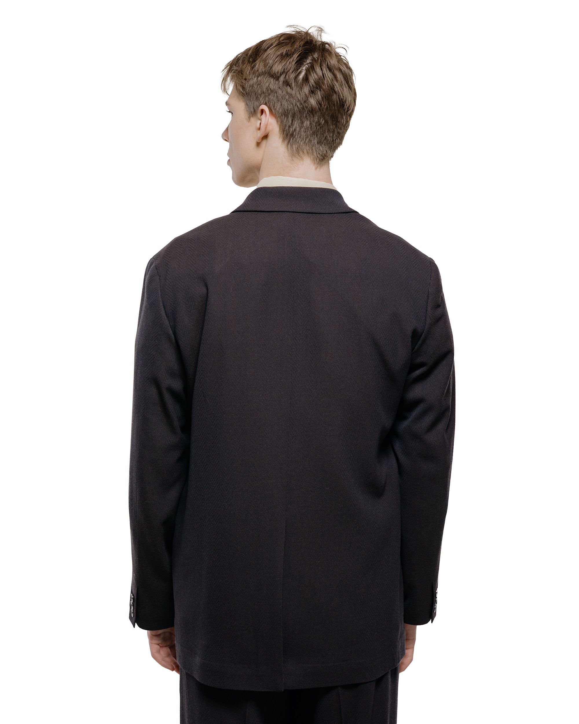 seya. Travel Tailored Jacket/Summer Herringbone Mud Indigo
