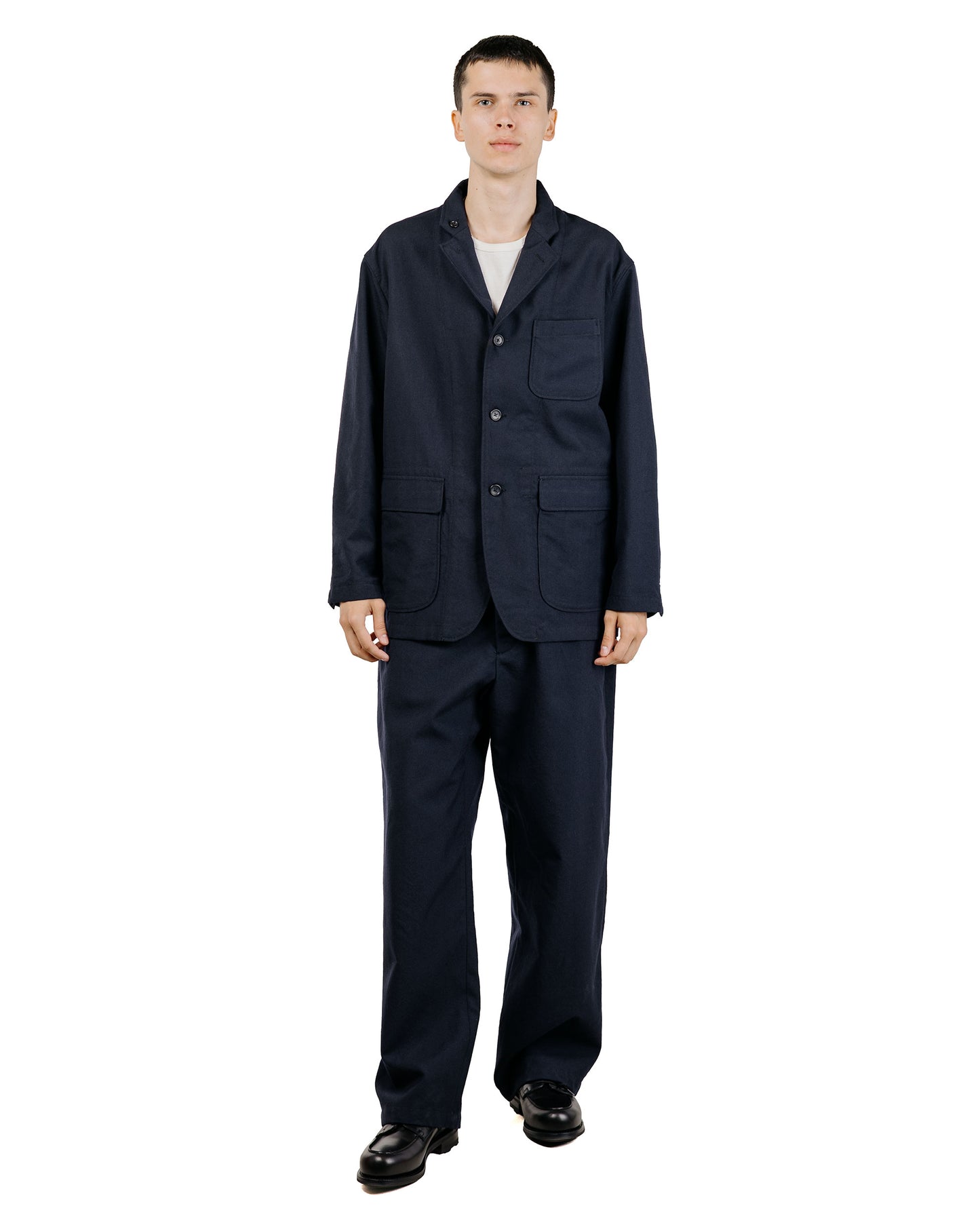 Engineered Garments Loiter Jacket Dark Navy Wool Uniform Serge
