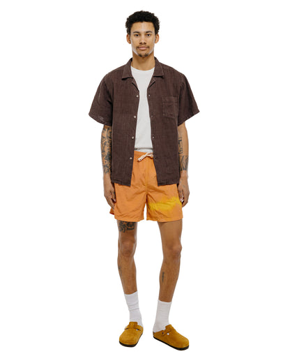 Bather Caeterpillar Over Dyed Madder Tangerine Swim Trunk