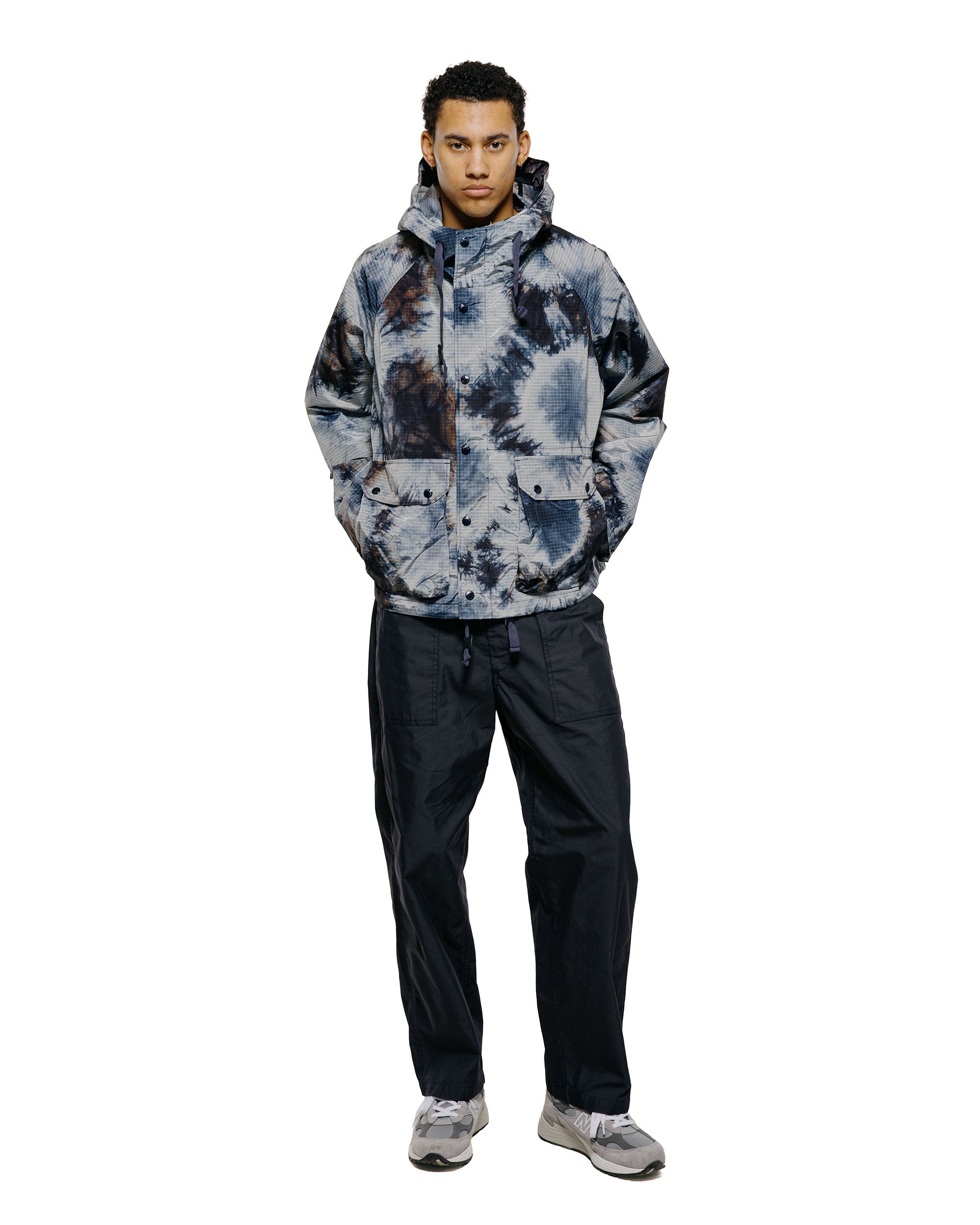 【2026SS】Engineered Garments Lt Parka Engineered Garments Lt Parka Navy Nylon Tie Dye Print Ripstop