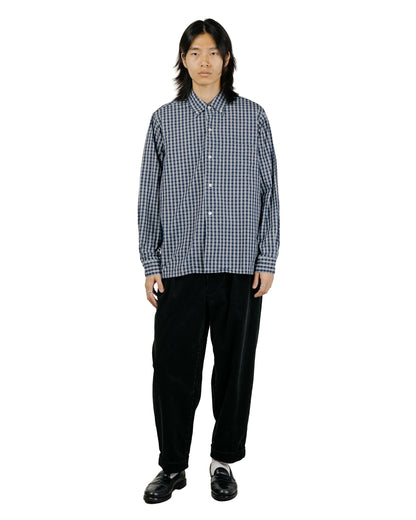 Beams Plus Open B.D. Indigo Dobby Plaid Navy