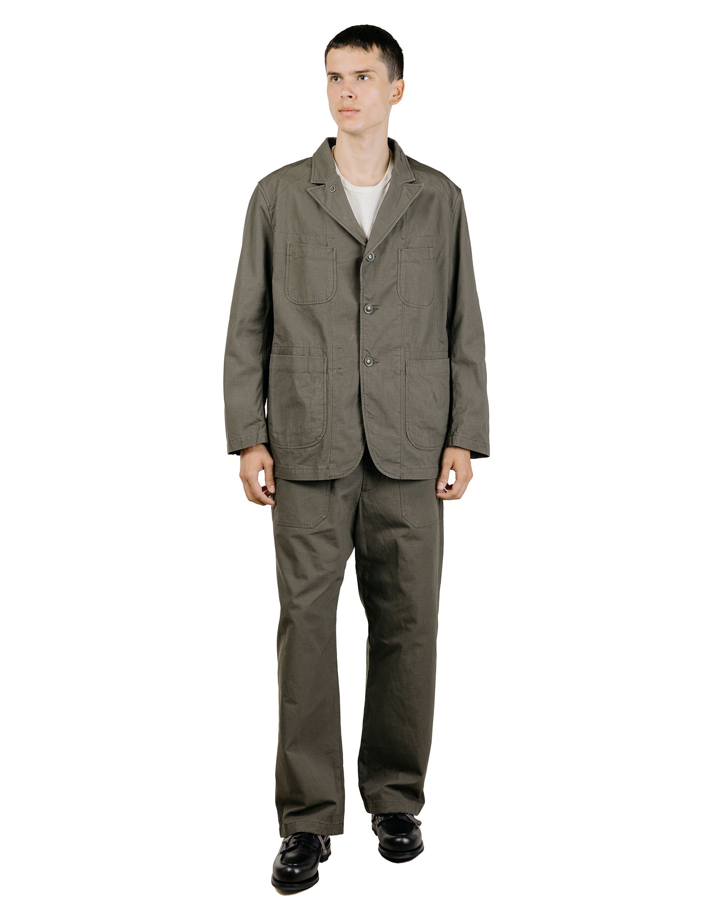 Engineered Garments Bedford Jacket Olive Heavyweight Cotton Ripstop