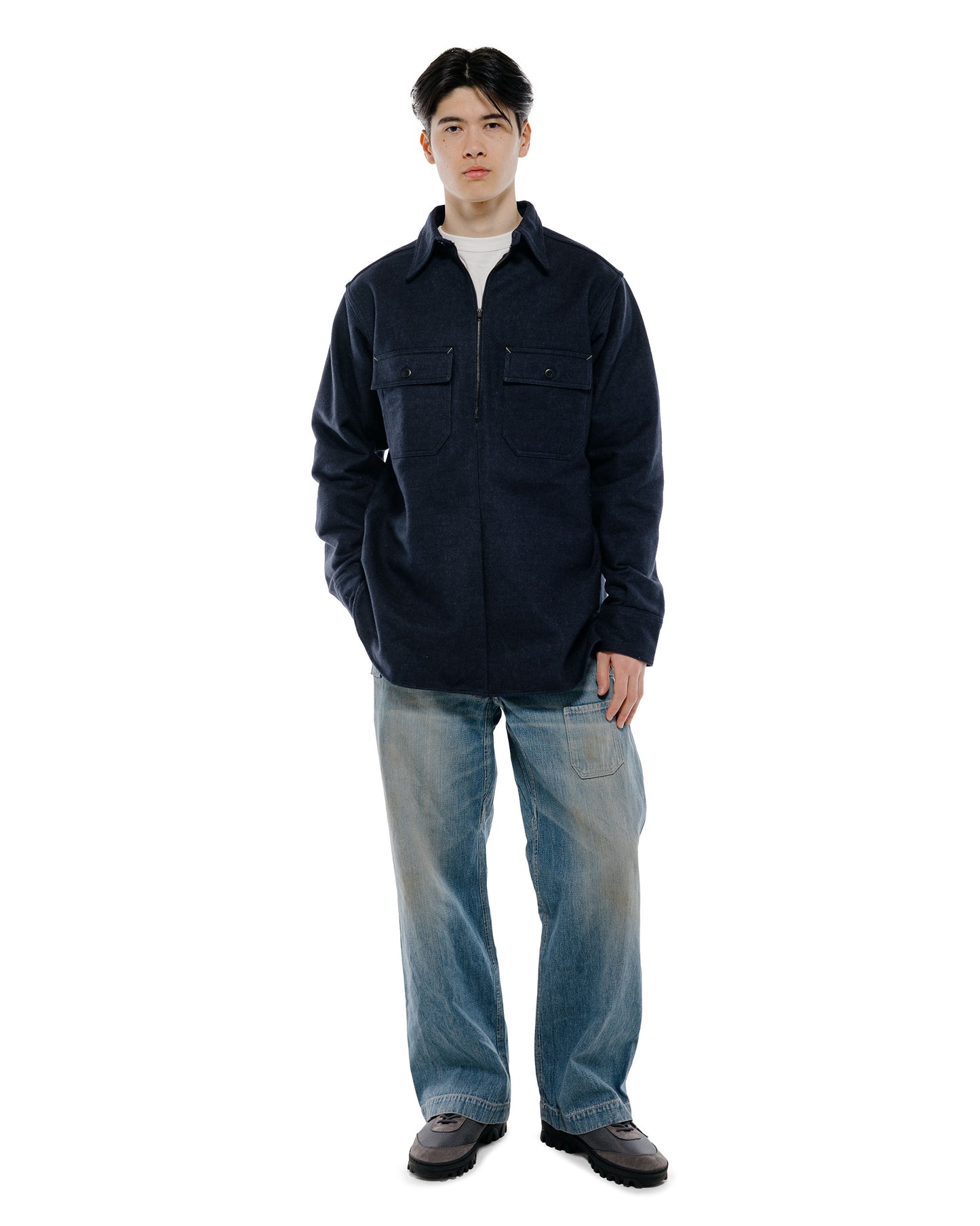 Warehouse Lot. JG-39 C.P.O. Half-Zip Shirt Navy