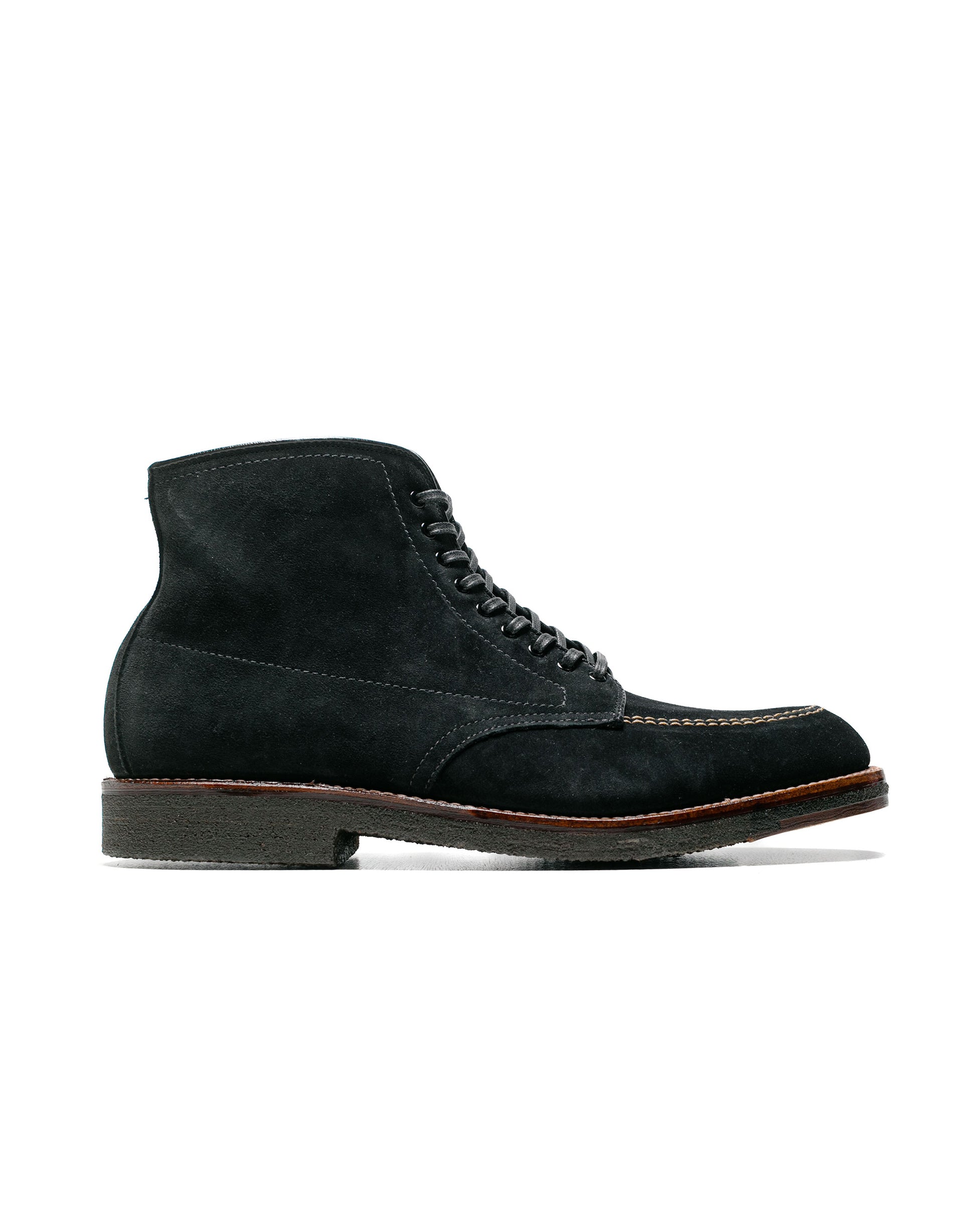 Alden Indy Boot Black Suede with Crepe Sole