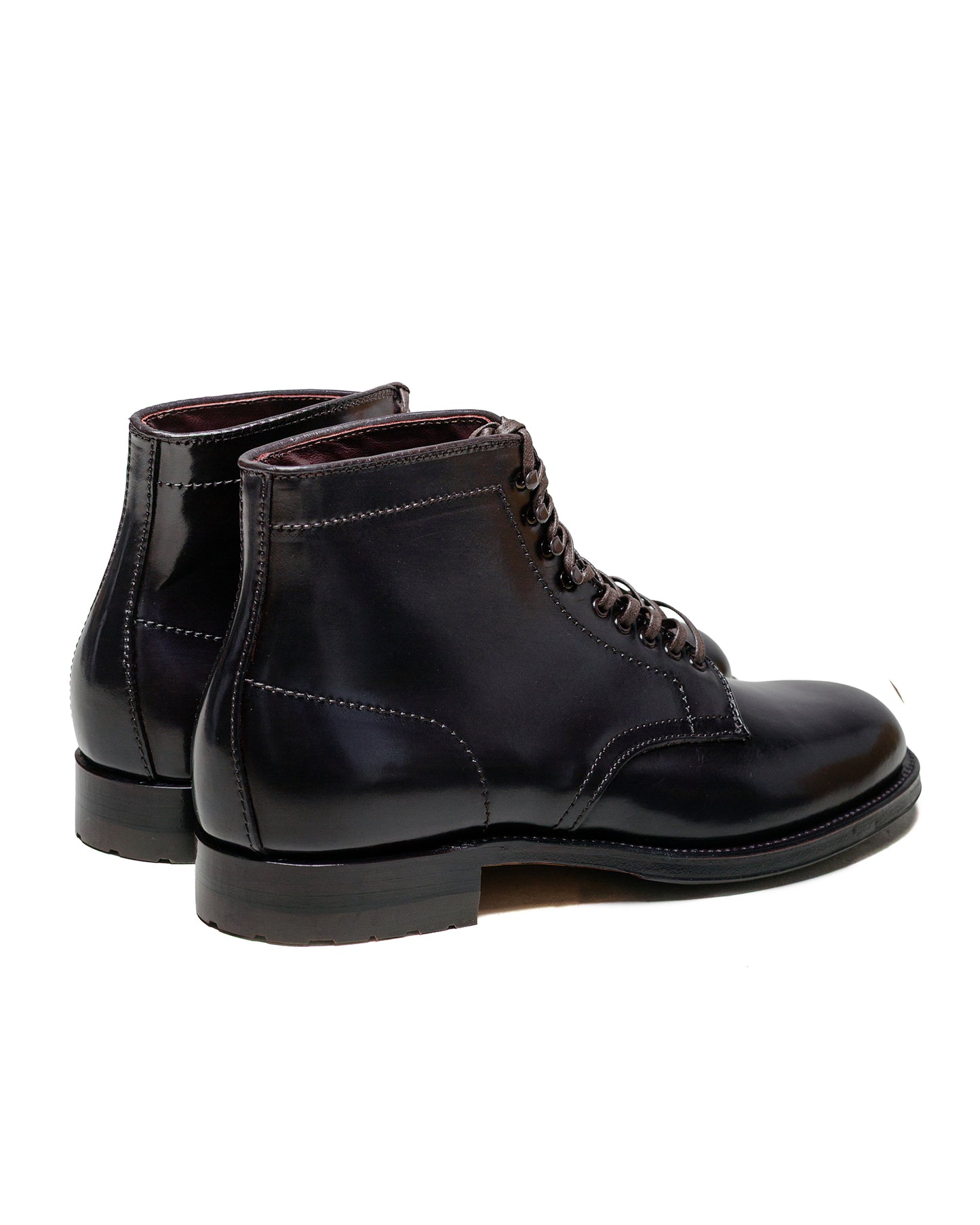 Alden Plain Toe Boot Colour 8 Cordovan with Commando Sole 4600H