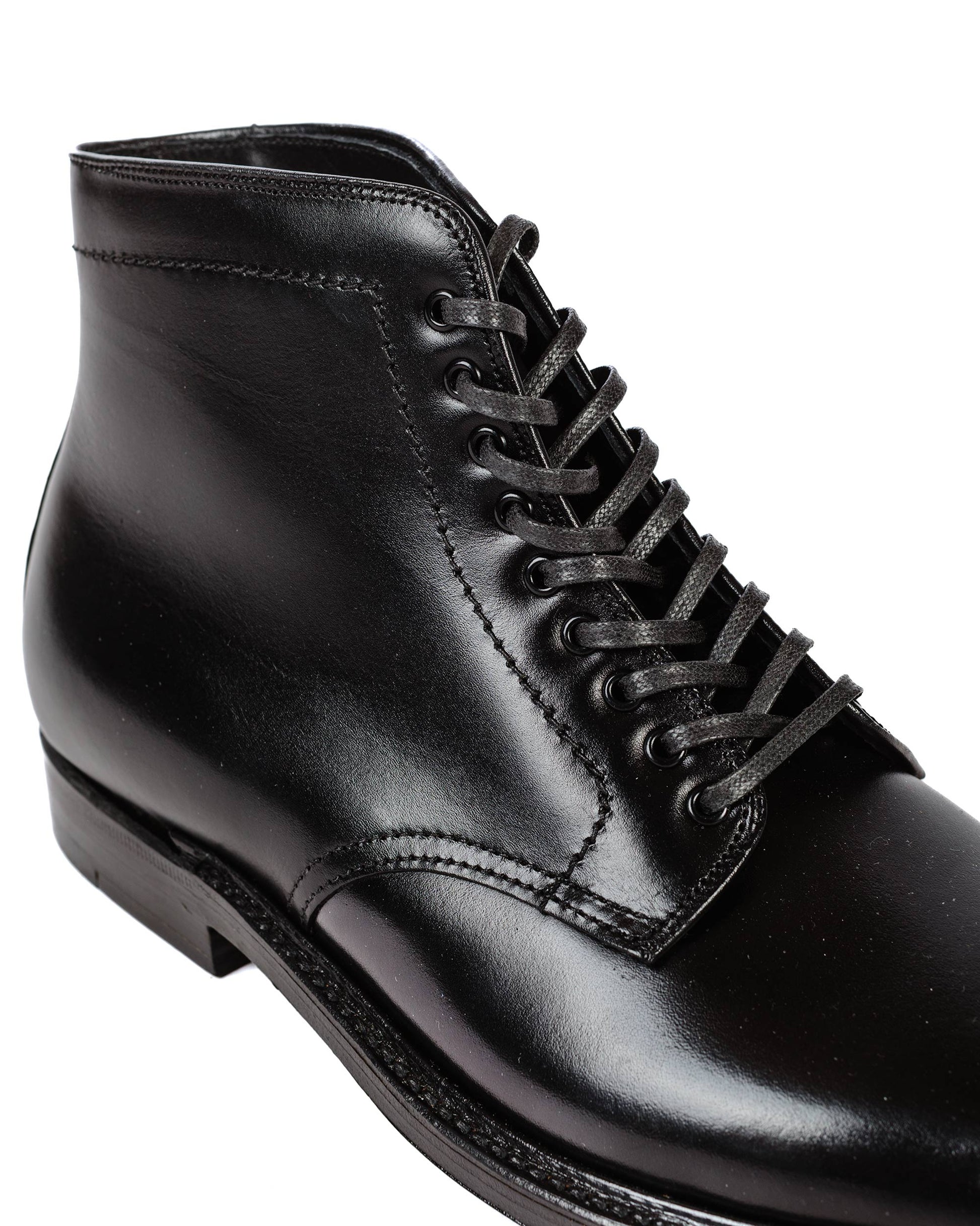 Alden Plain Toe Boot Black Calfskin G2803 Close