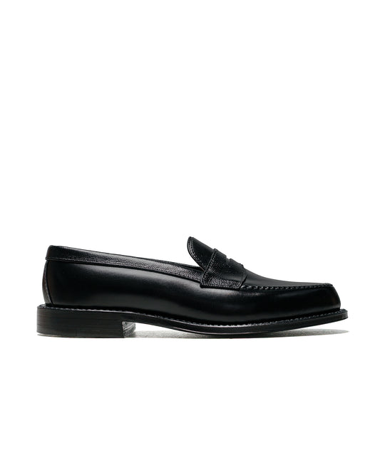 Alden Penny Loafer Black Calfskin/Black Alpine Grain G2201