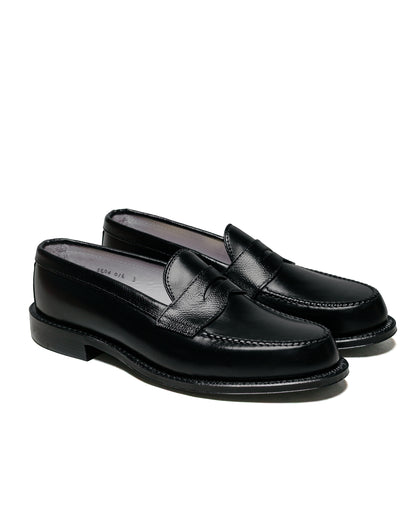 Alden Penny Loafer Black Calfskin/Black Alpine Grain G2201