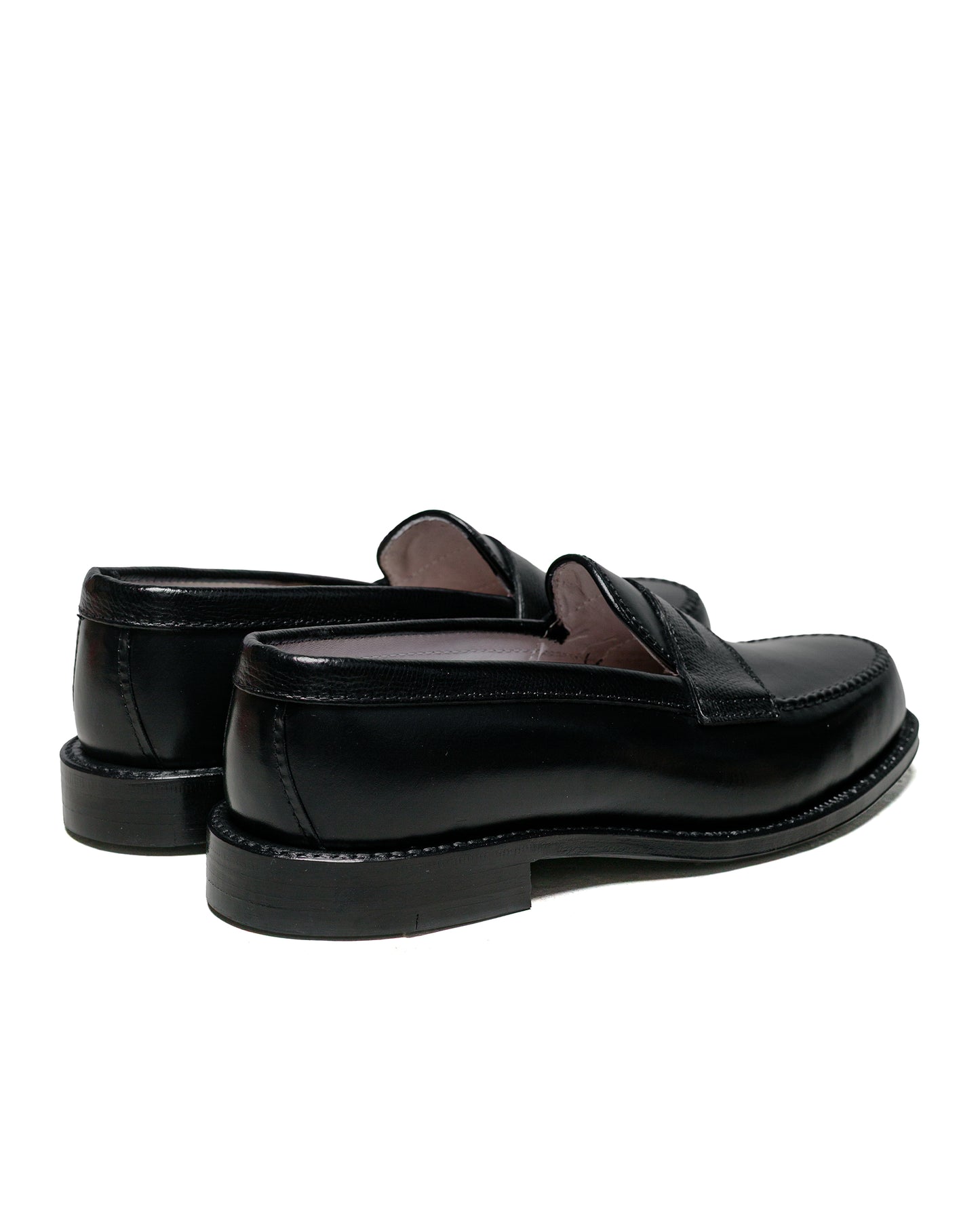 Alden Penny Loafer Black Calfskin/Black Alpine Grain G2201