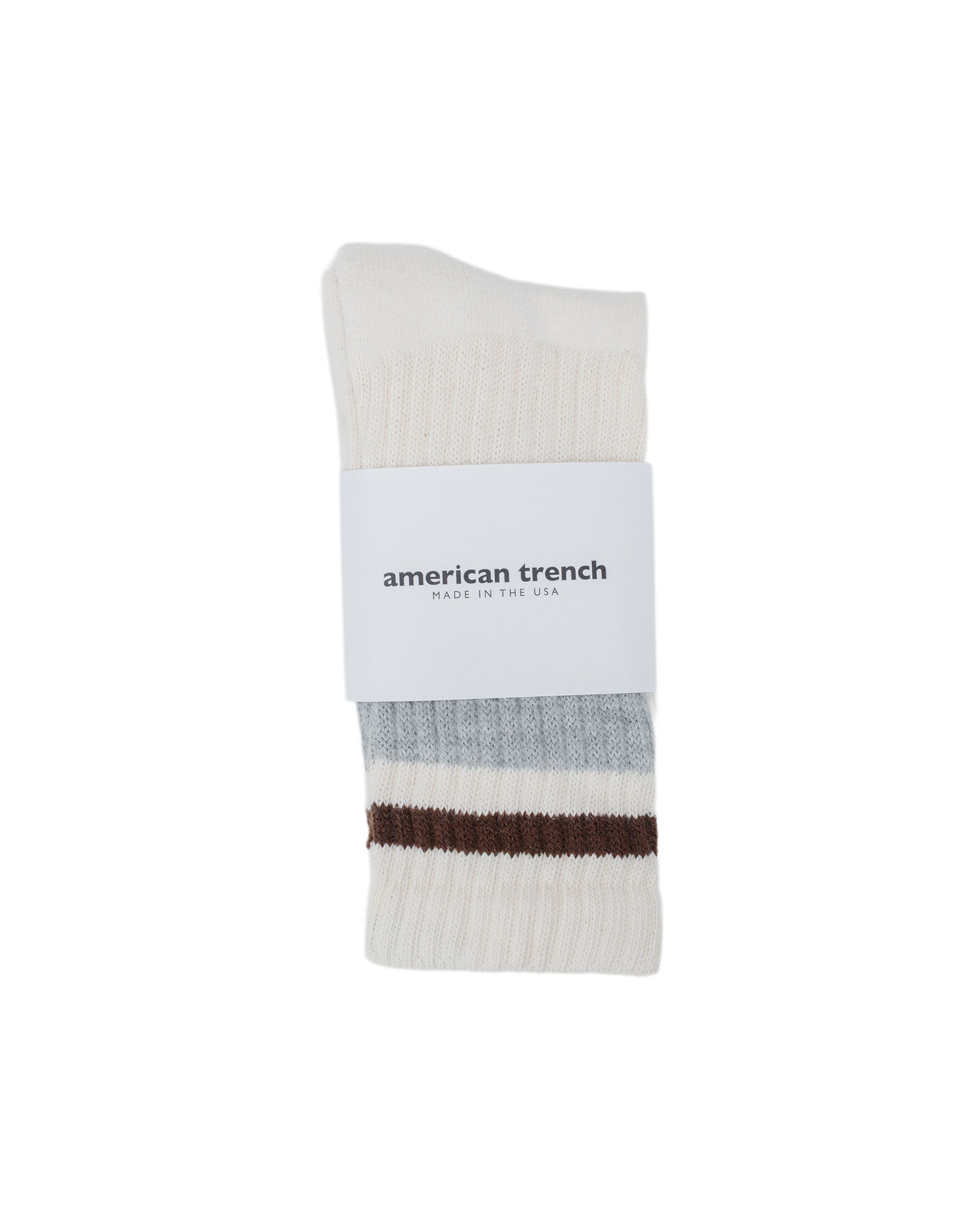 American Trench The Retro Stripe Grey Heather/Brown