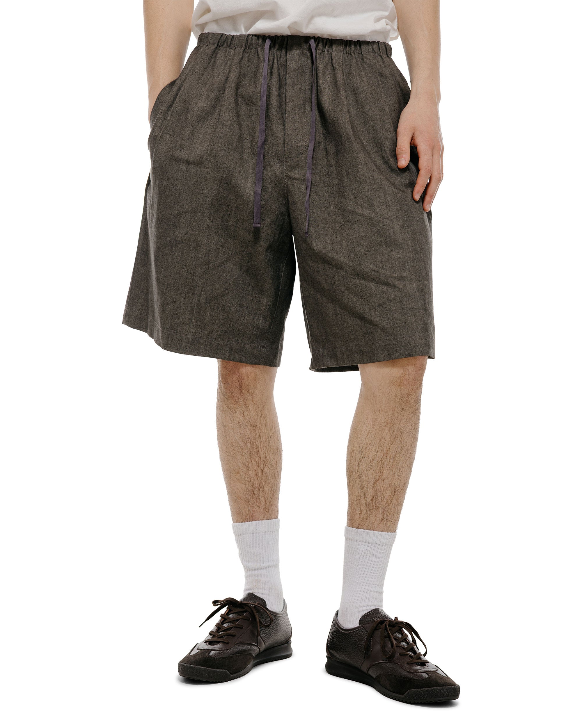 Amomento Linen Drawstring Shorts Beige