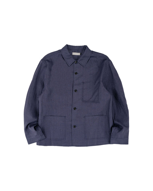 lost & found Amomento Amomento Linen Pocket Jacket Blue