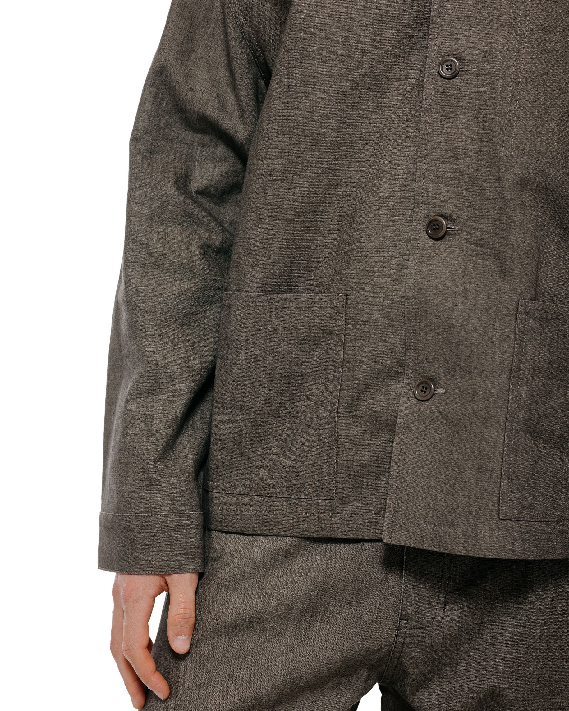 lost & found Amomento Amomento Linen Pocket Jacket Brown