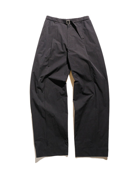 Amomento Belted Tuck Banding Pants Black