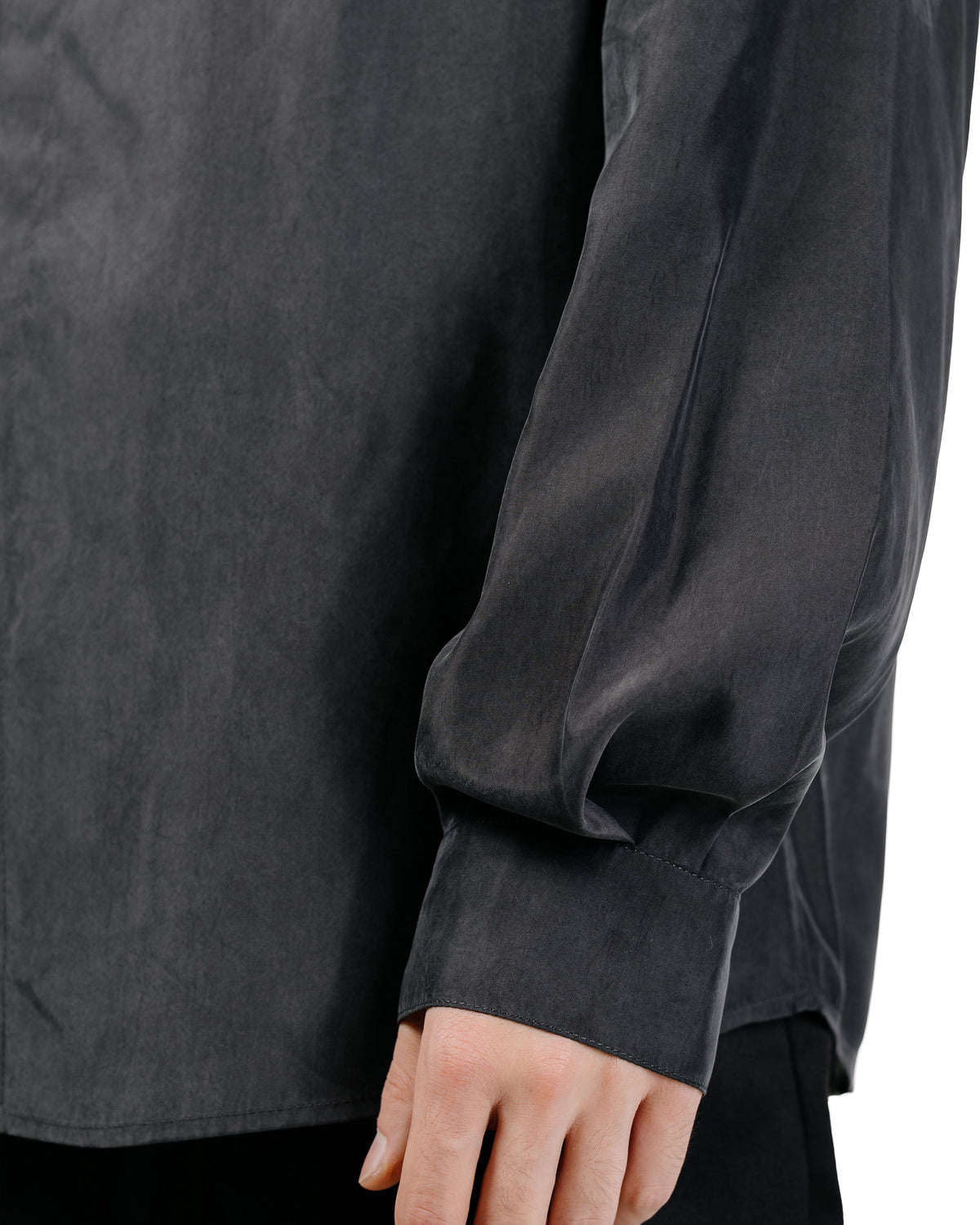 Amomento Cupro Shirt Charcoal