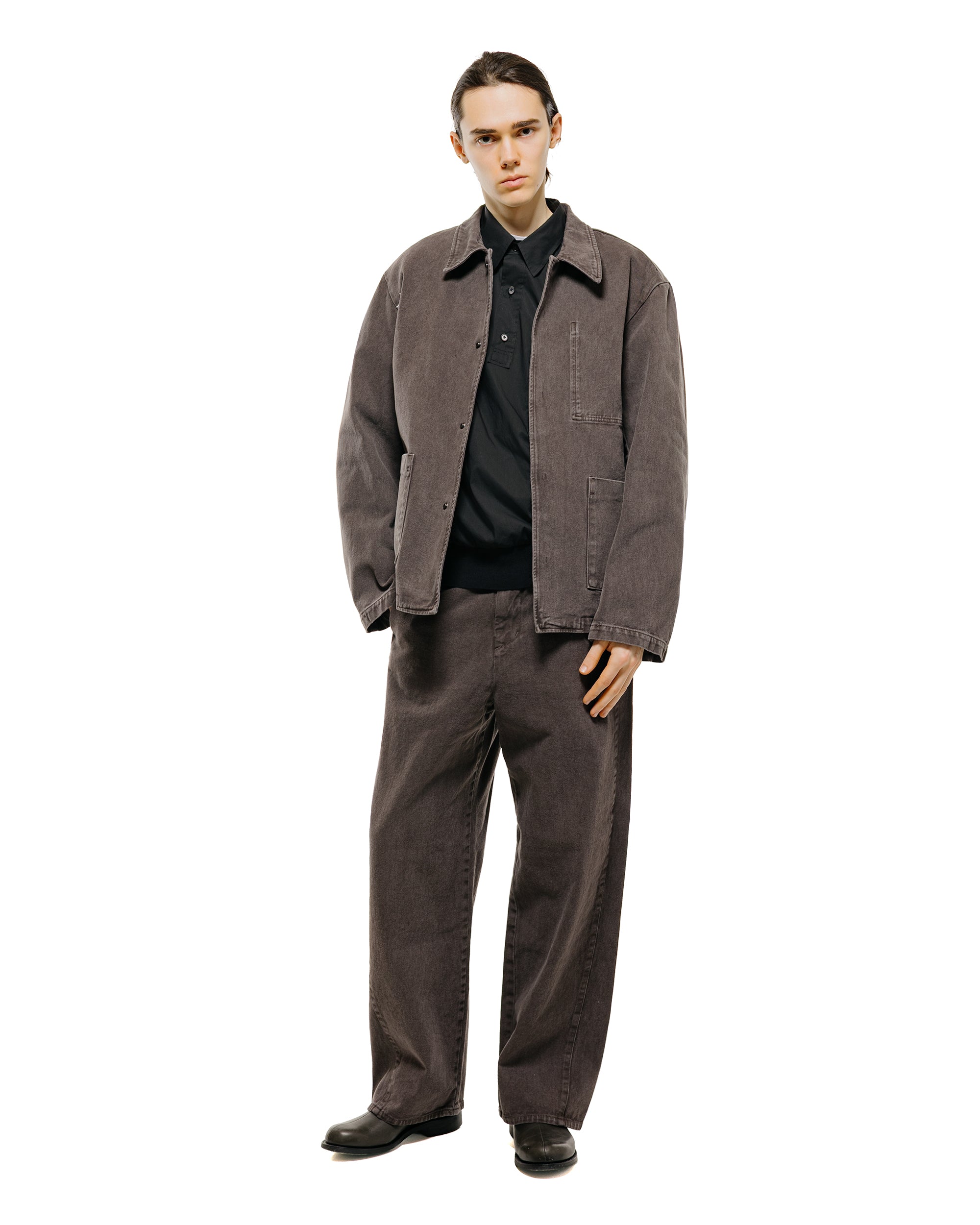 Amomento Garments Dyed Pocket Denim Jacket Brown