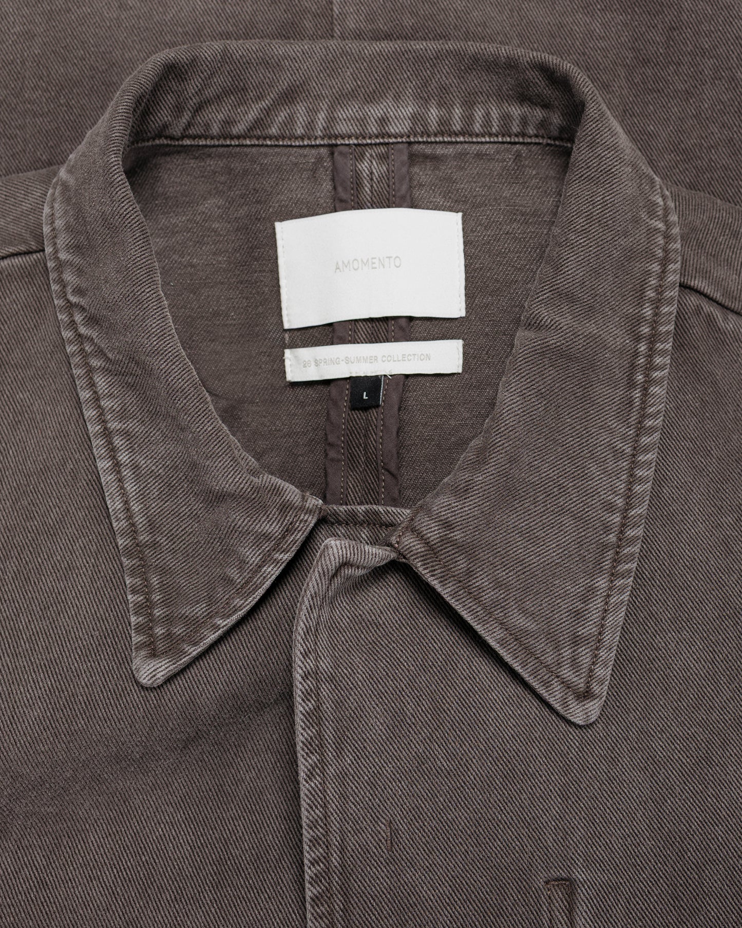 Amomento Garments Dyed Pocket Denim Jacket Brown