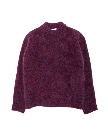 Amomento Hairy Rounded Pullover Burgundy