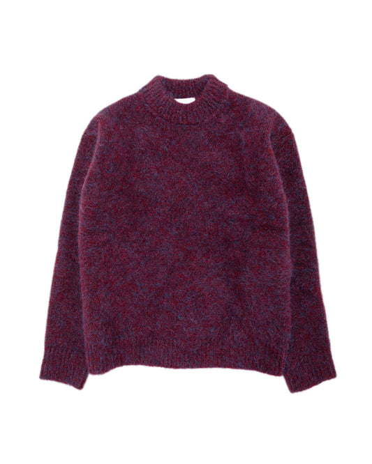 Amomento Hairy Rounded Pullover Burgundy