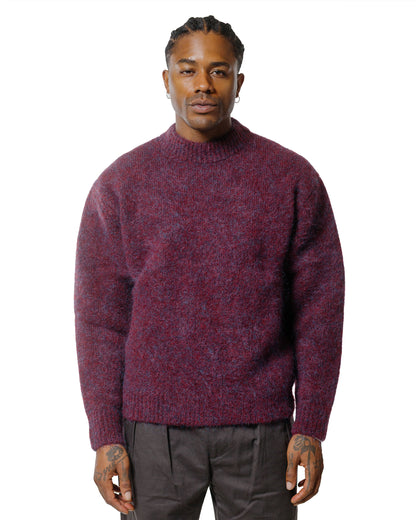 Amomento Hairy Rounded Pullover Burgundy