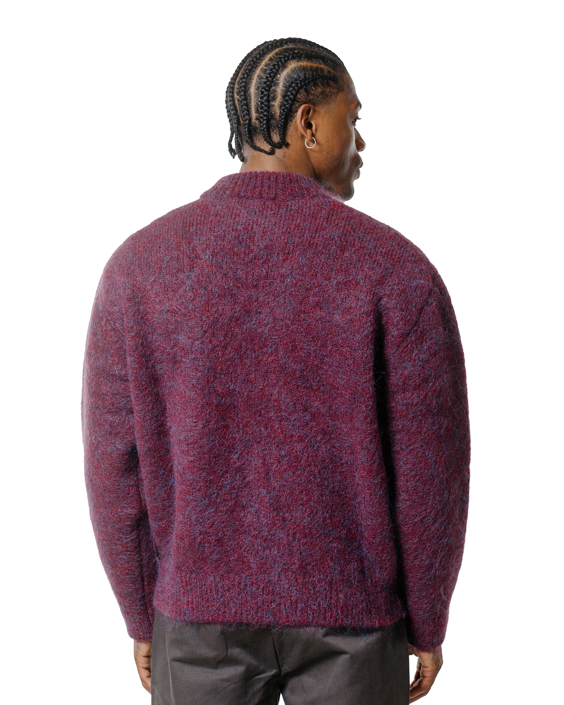 Amomento Hairy Rounded Pullover Burgundy