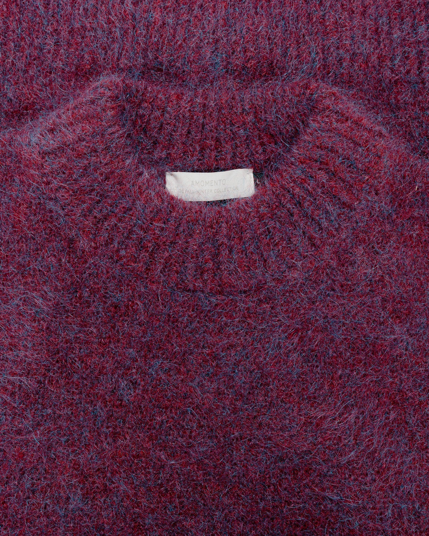 Amomento Hairy Rounded Pullover Burgundy