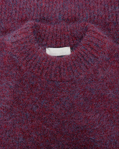 Amomento Hairy Rounded Pullover Burgundy