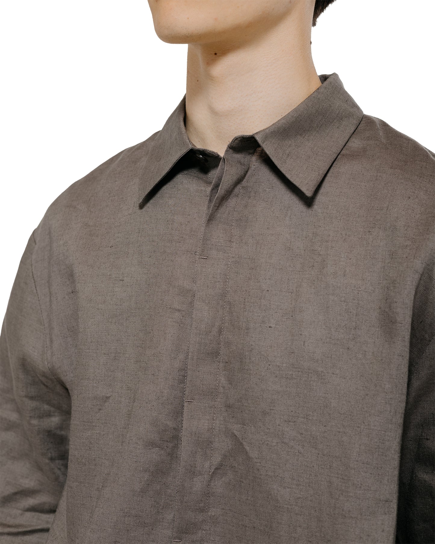 lost & found Amomento Amomento Linen Oversized Shirt Khaki