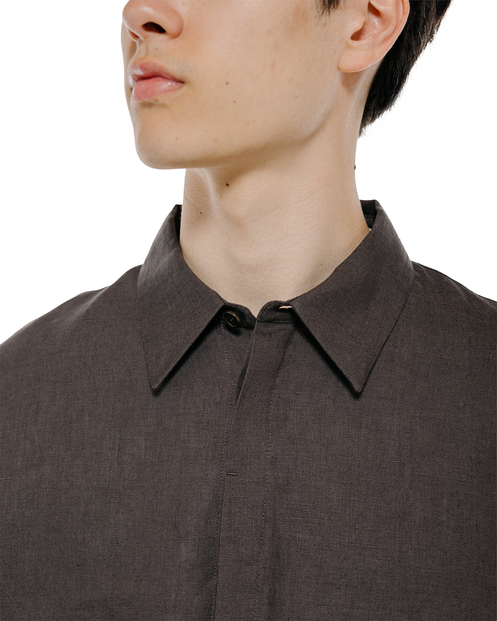 lost & found Amomento Amomento Linen Oversized Shirt Khaki Grey