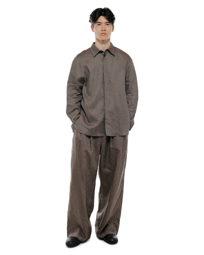 lost & found Amomento Amomento Linen Two Tuck Wide Pants Khaki
