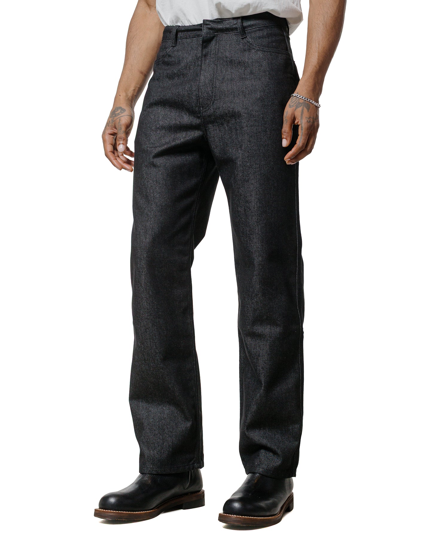 Amomento Men's Color Indigo Denim Black