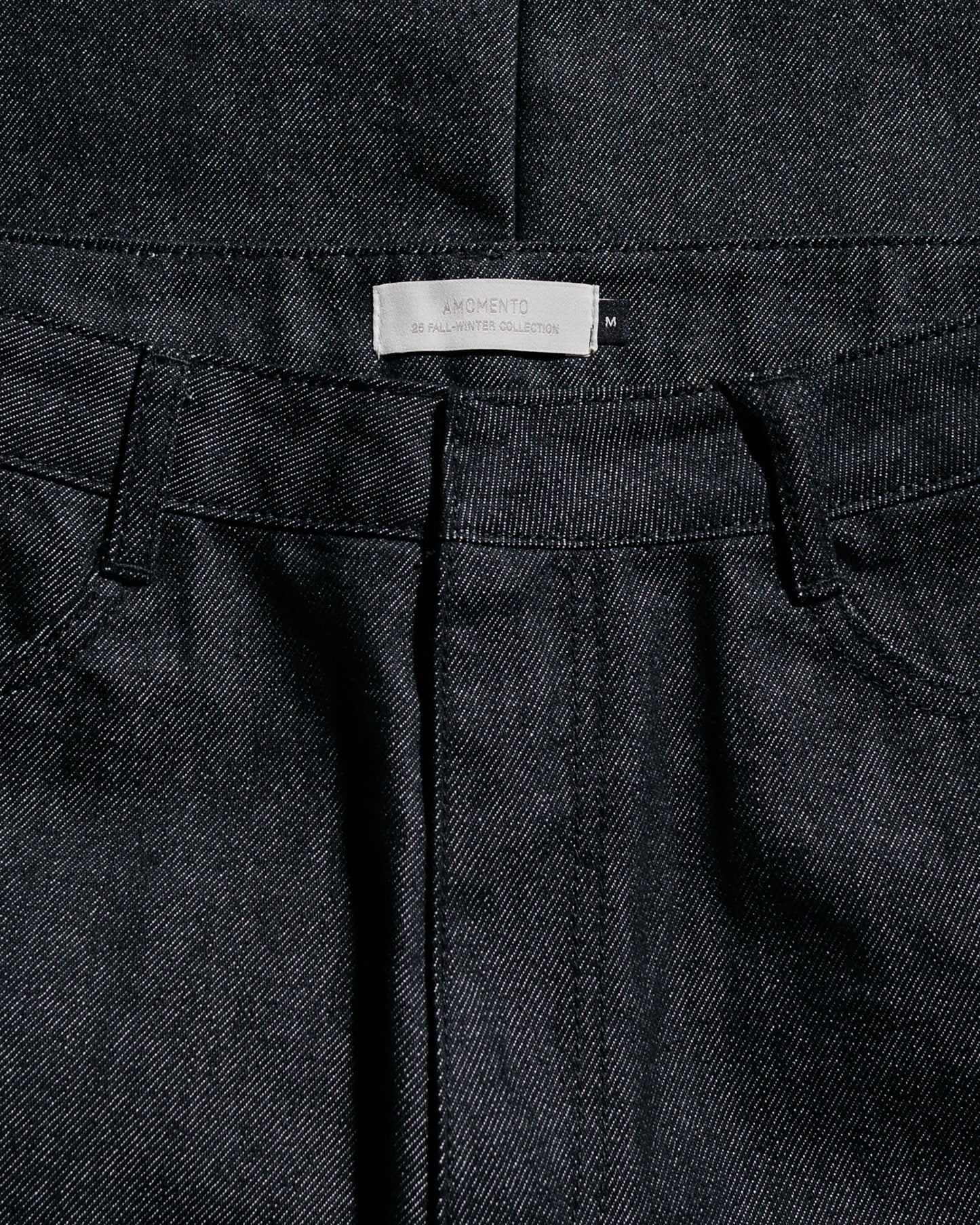 Amomento Men's Color Indigo Denim Black