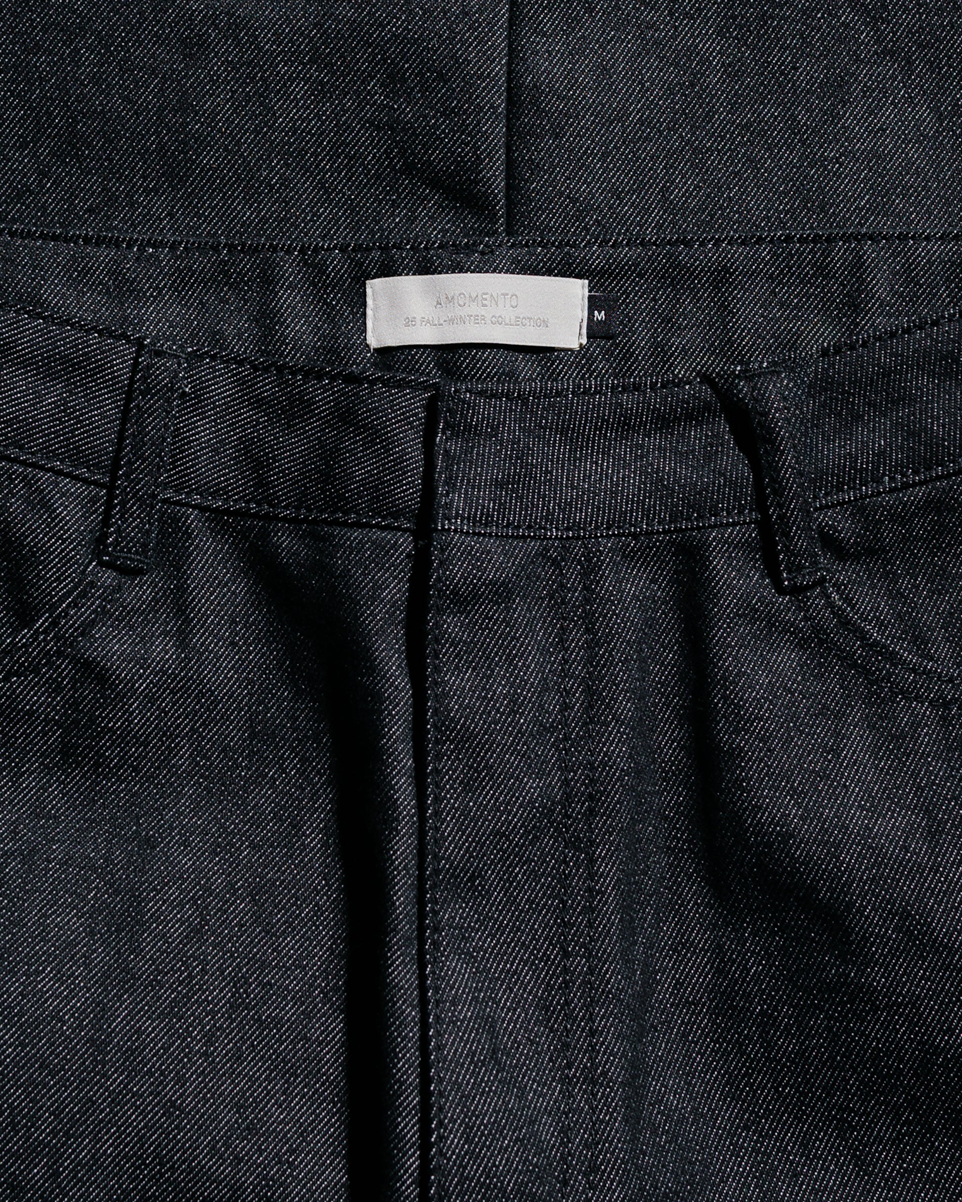 Amomento Men's Color Indigo Denim Black