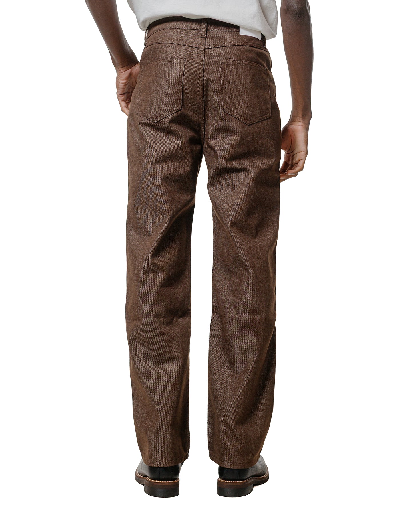 Amomento Men's Color Indigo Denim Brown