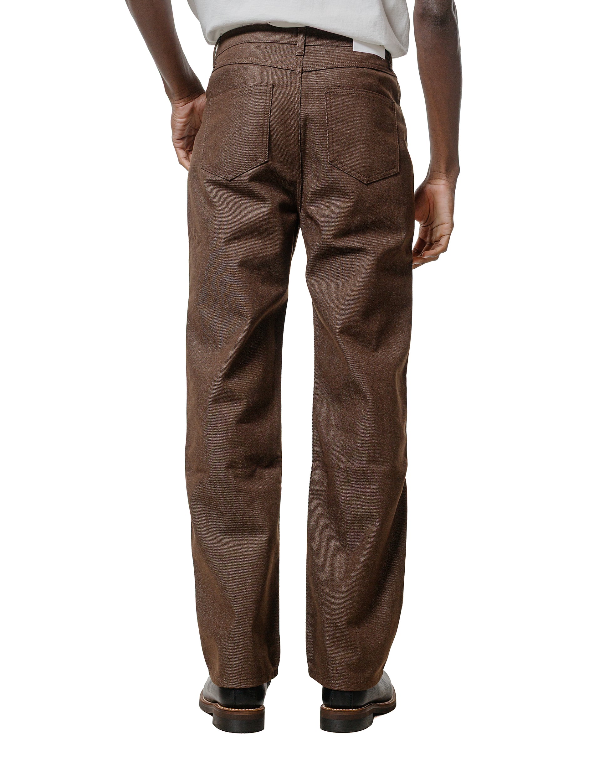 Amomento Men's Color Indigo Denim Brown