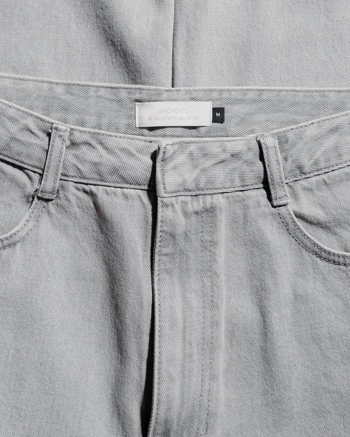 Amomento Men's Color Indigo Denim Grey