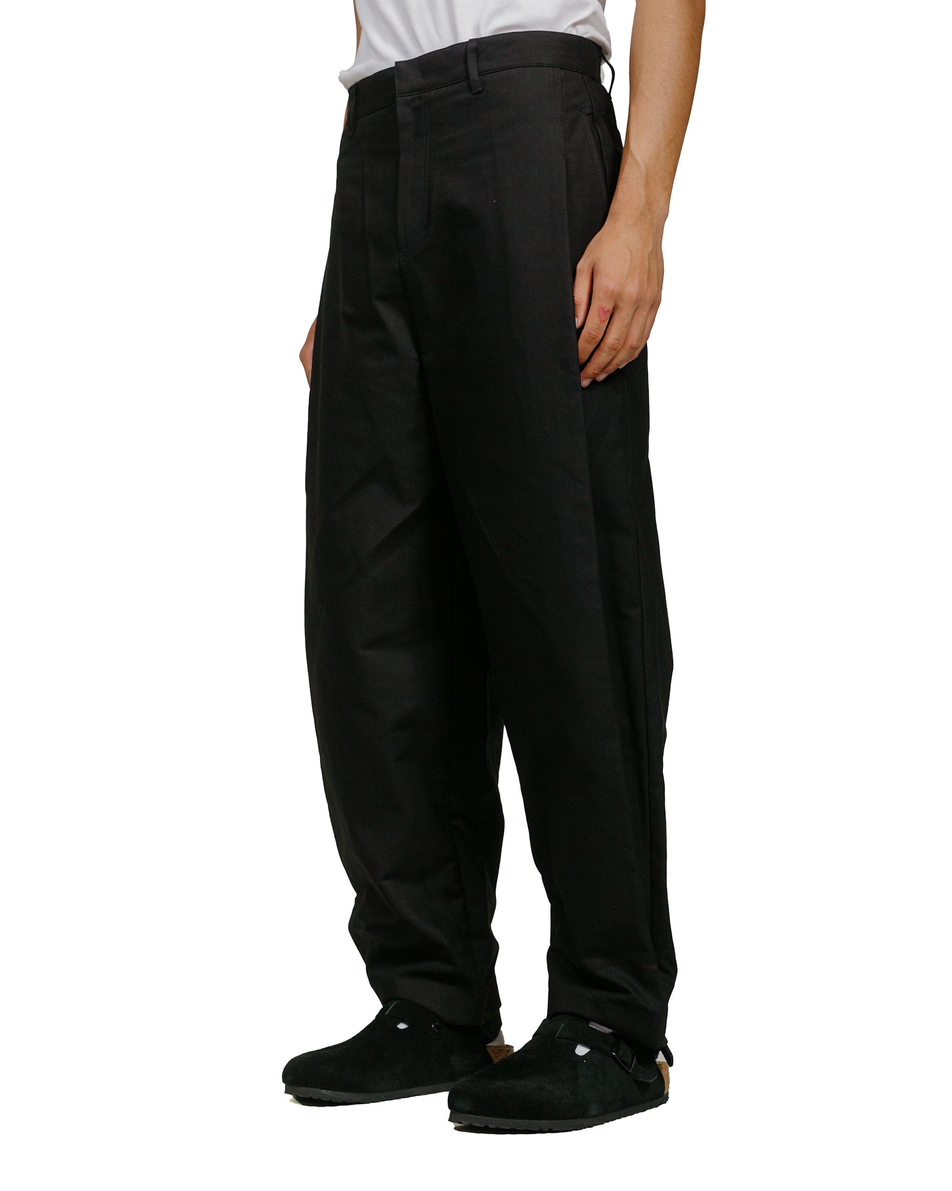 Amomento Mens Snap Garconne Pants Black model front