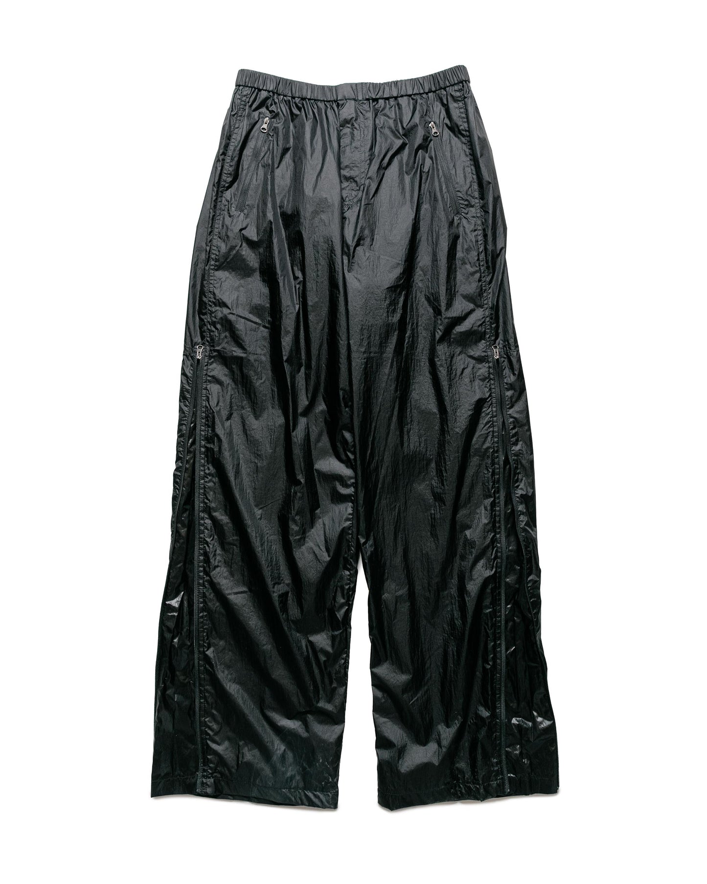 Amomento Nylon Banding Pants Black flare