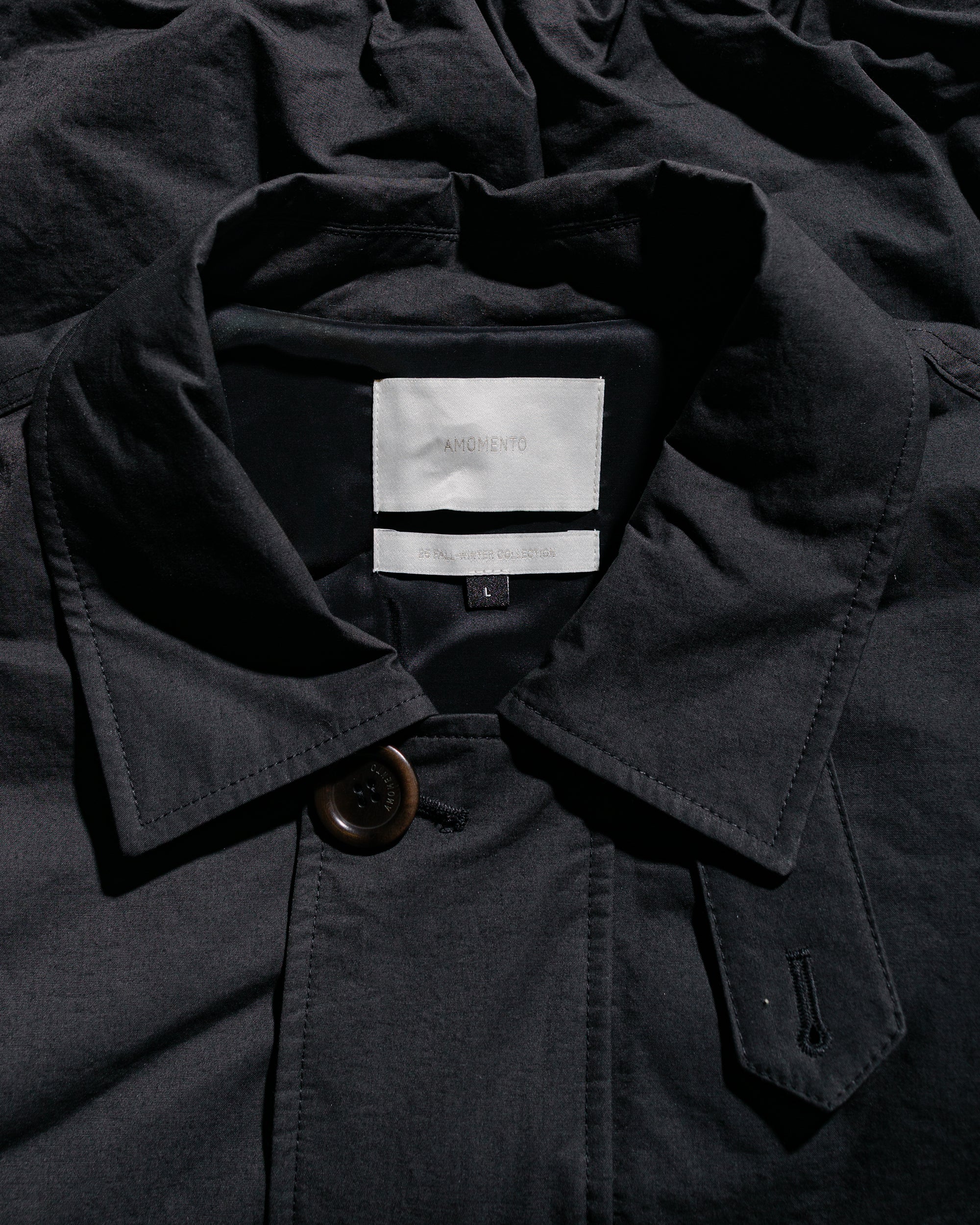 Amomento Padded Cotton Nylon Jumper Black