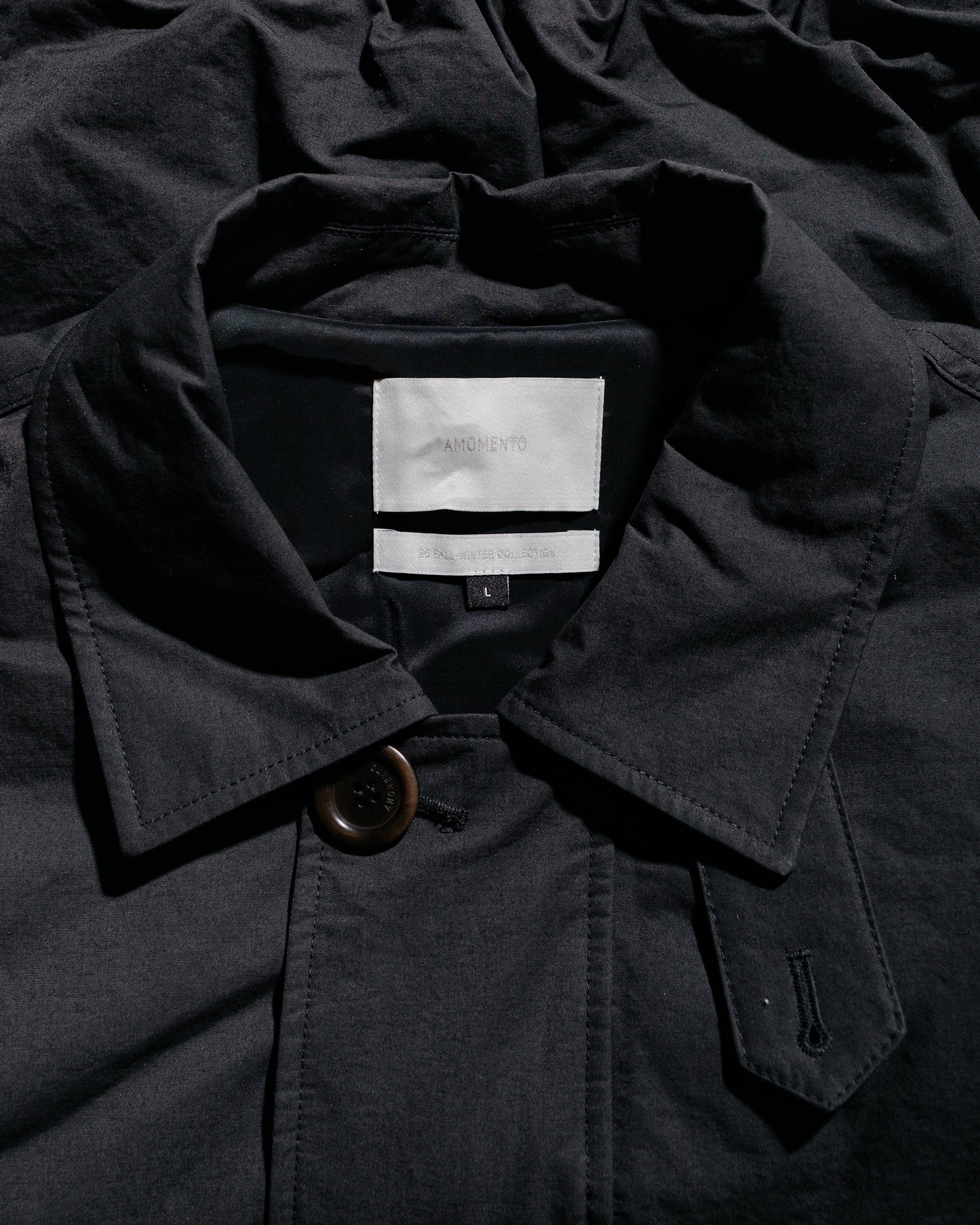 Amomento Padded Cotton Nylon Jumper Black