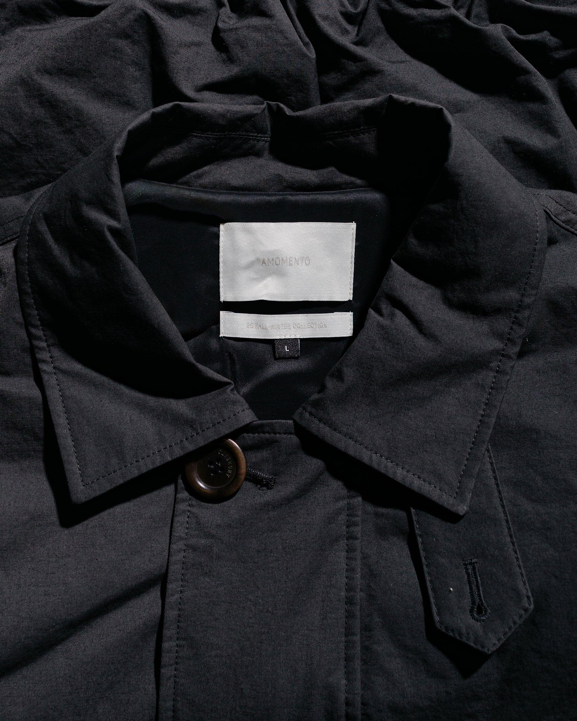 Amomento Padded Cotton Nylon Jumper Black