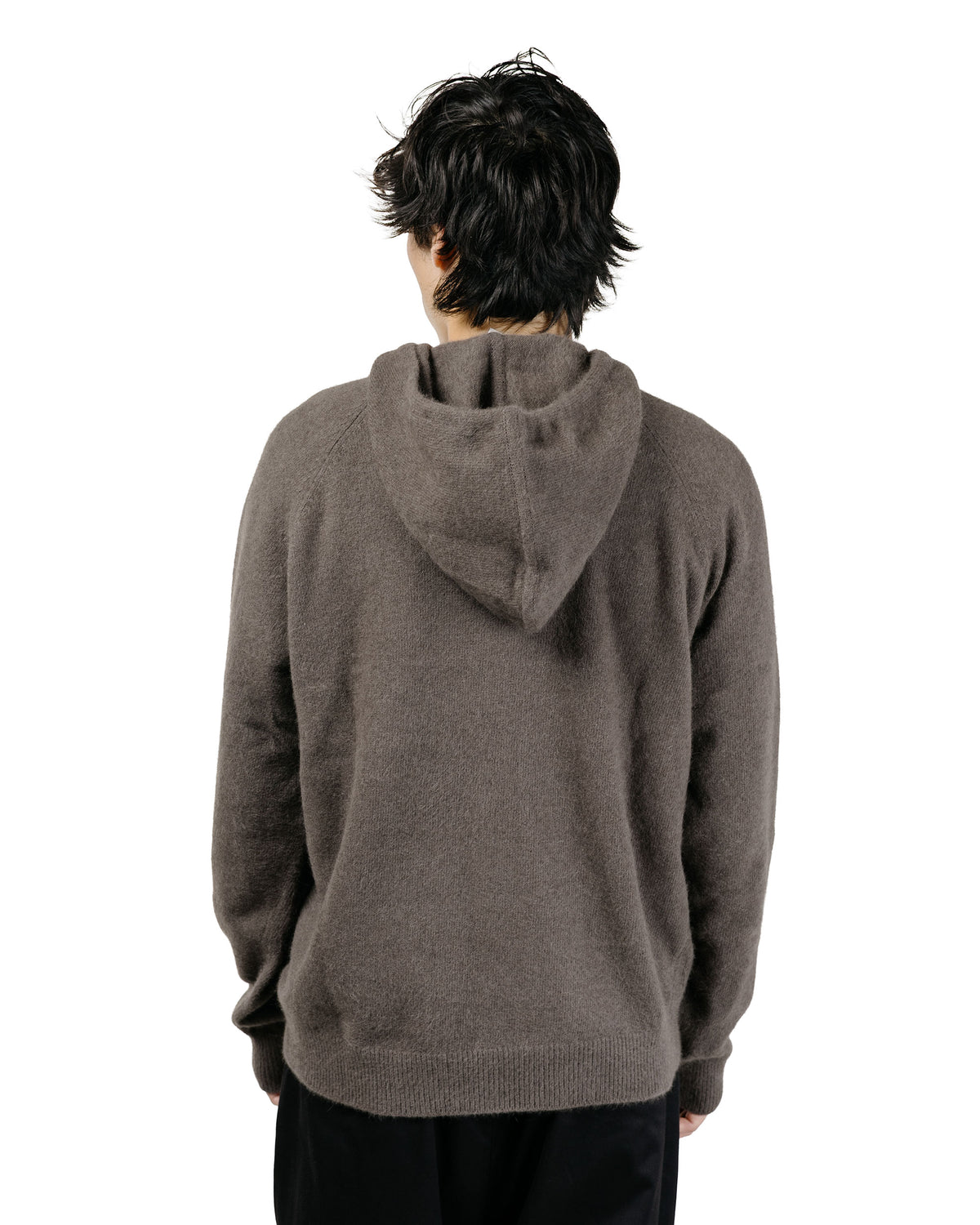 Amomento Racoon Hoodie Knit Brown