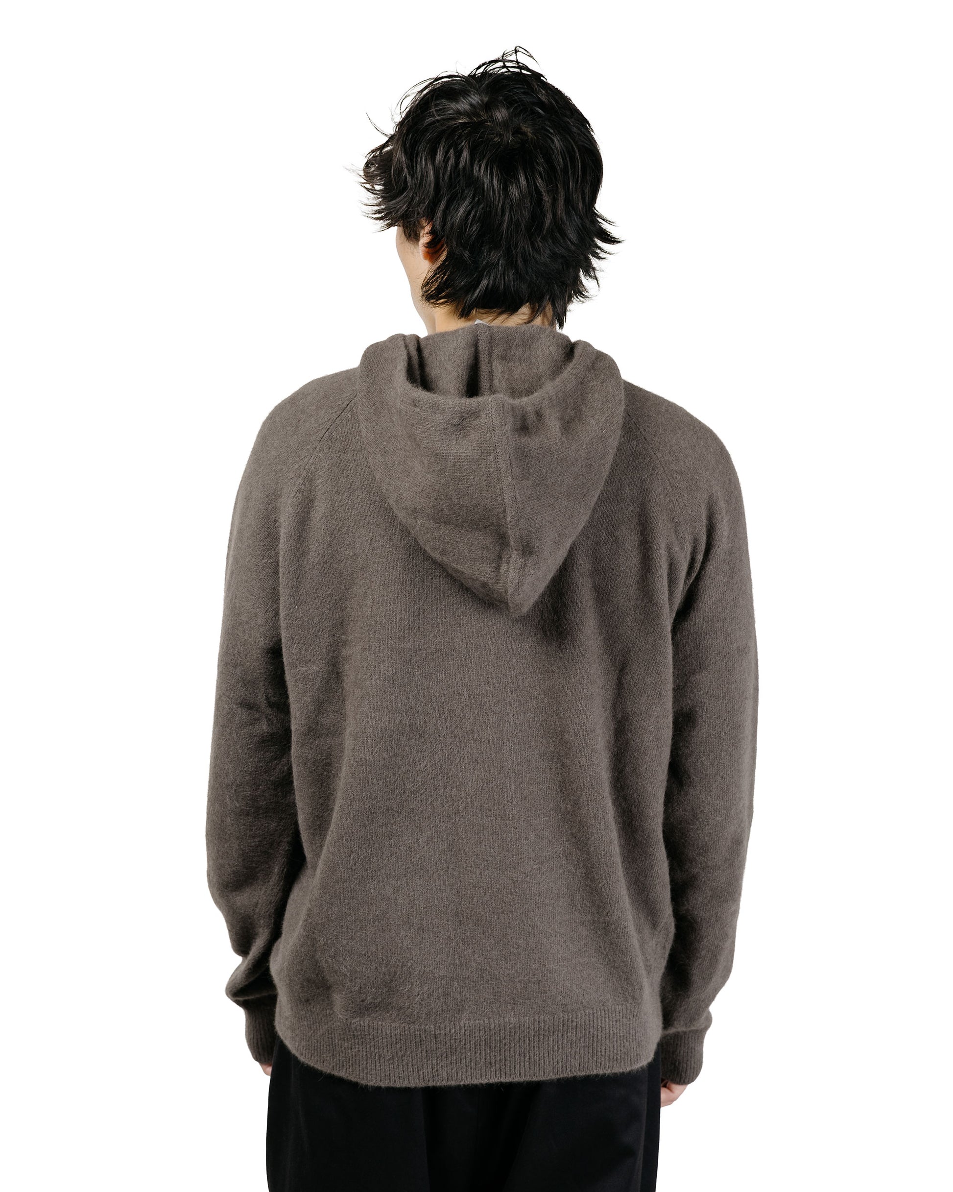 Amomento Racoon Hoodie Knit Brown